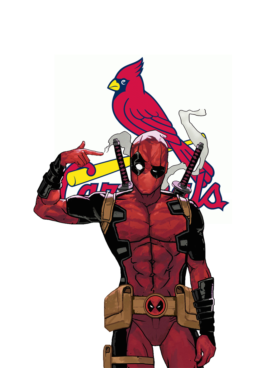 St. Louis Cardinals Deadpool Logo vinyl decal